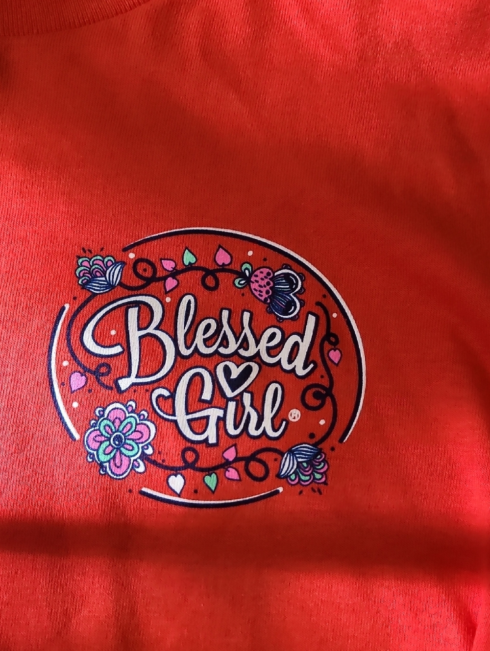 Delta Red Long Sleeve 'Blessed Girl' Floral Graphic Tee - Picture 1 of 4
